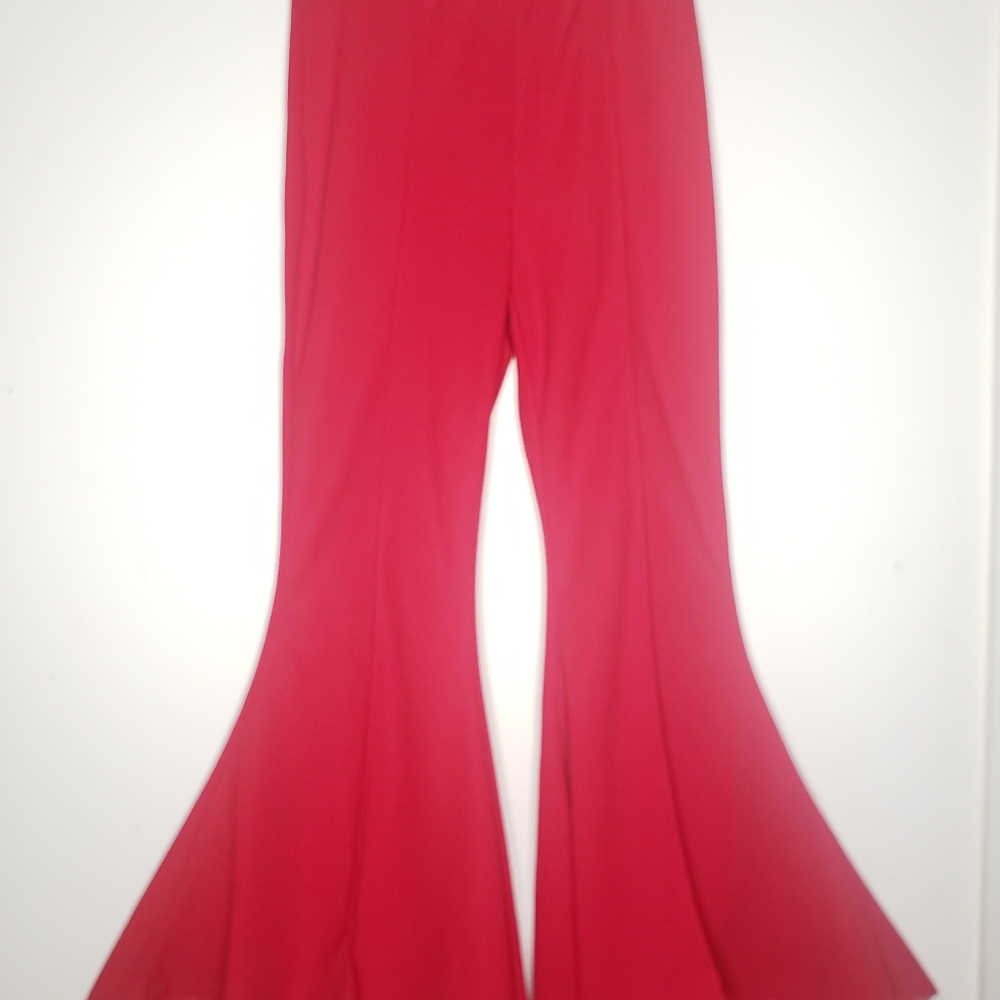 Red Flared Pants - Picture 12 of 13